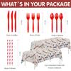 HIPVVILD Baseball Party Decorations Tableware, Baseball Birthday Baby Shower Party Supplies Dinnerware Include Paper Plate, Cup, Napkin, Tablecloth, Cutlery, Straw, Serves 24 view 3