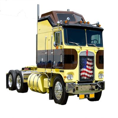GrilleAdz Old Glory Mesh Bug Screen for Kenworth K100C (Bug Screen with Turnbuckle Install Kit)