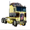 GrilleAdz Old Glory Mesh Bug Screen for Kenworth K100C (Bug Screen with Turnbuckle Install Kit) view 1