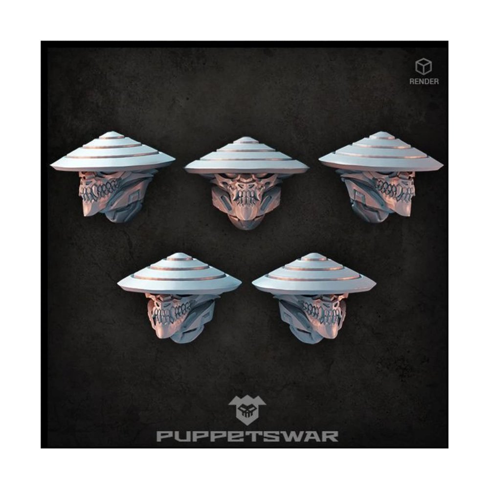 Puppetswar Dragon Ashigaru Helmets