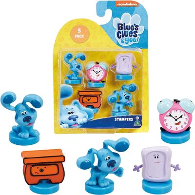 P.M.I. Blue's Clues Stamps for Kids | 5 Stamp Blues Clues Toys in 1 Pack | Collect All 12 Blue Clues Toys / Mini Toys | Blue Clues Party Favors | Kids Toys & Blues Clues Birthday Party Supplies