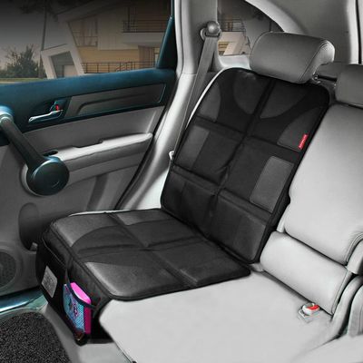 Autobase Car Seat Protector for Child Car Seat | Largest and Thickest Waterproof Backseat Protector for Kids and Pets | Heavy-Duty Non-Slip Rubber Padded Backing (Black, XL 1 Pack)
