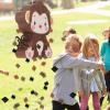Seematn Monkey Piata Birthday Party Decorations Farm Animal Themed Birthday Party Supplies with Blindfold Stick and Confetti for Girls Boys Kids view 2