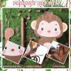 Seematn Monkey Piata Birthday Party Decorations Farm Animal Themed Birthday Party Supplies with Blindfold Stick and Confetti for Girls Boys Kids view 4