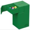 Ultimate Guard Flip'n'Tray 100+, Deck Case for 100 Double-Sleeved TCG Cards + Dice Tray, Green, Independent Magnetic Closure & Microfiber Inner Lining view 2
