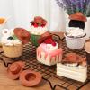 20Pcs Plastic Mini Western Cowboy Hat, Cute Miniature Doll Hats, Brown Party Dress Hat for Pretend Play Dollhouse Decoration view 3