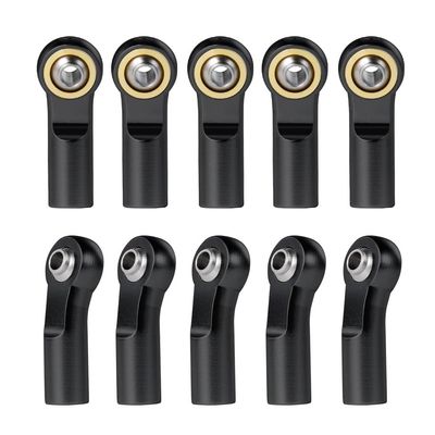 10/20pcs Orthodontic M3 Ball Head Aluminum L26mm Linkage Tie Rod Ends Metal Bend/Curved Ball Joints for 1/10 RC Car ( Color : Black 10pcs )