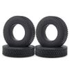 2Pcs Metal Rear Wheel Hub Rims with 4Pcs #2 22mm Width Rubber Tires for 1/14 Tamiya RC Trailer Tractor Truck Car Parts (Color : 4Pcs Tires) view 1