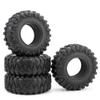 RCLIONS 4PCS 2.2inch 120mm RC Rubber Wheel Tires and 2.2 Beadlock Wheels Rims 35mm for 1/10 Scale RC Crawler Car view 2