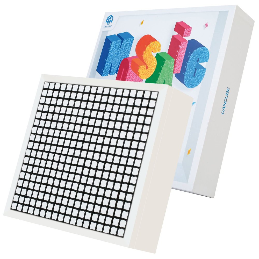 GAN Mosaic Cube, 6x6, 36 Pc 3x3 Mini Cubes with Puzzle Plate, with Puzzle Plate, Magic Cube Puzzles Toy for Kids Adults