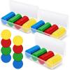 Lewtemi Set of 300 Opaque 1.45 Inch Plastic Poker Chips Plastic Learning Counting Counters Poker Chips Tokens with Storage Box for Adults Casino Card Play Learning Math(Blue, Red, Green, Yellow) view 1