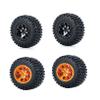RC-Hub 4PCS 1.0" Wheel Tires Set for 1/24 Axial SCX24 AXI90081 AXI00001 AXI00002 AXI00005 AXI00006 RC Crawler Car (50mm, Orange) view 3