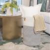 COMFY-HOMI 4pc Baskets = 2pc Tall Rope Baskets 18X16with Handle Laundry Storage Bin White and Brown/White and Grey view 2