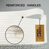 COMFY-HOMI 4pc Baskets = 2pc Tall Rope Baskets 18X16with Handle Laundry Storage Bin White and Brown/White and Grey view 4