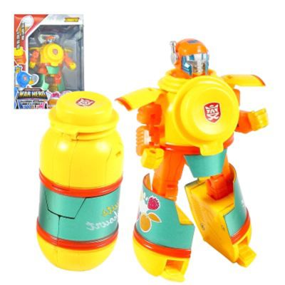 Tiydiygo DIY Food Deformable Robot Toys,Transformer Hamburger French Fries Yogurt Cakes Ice Cream Transformer Robot Cube Early Educational Brain Blocks Toys for Adult Kids Boys Girls (Yogurt)