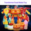 Tiydiygo DIY Food Deformable Robot Toys,Transformer Hamburger French Fries Yogurt Cakes Ice Cream Transformer Robot Cube Early Educational Brain Blocks Toys for Adult Kids Boys Girls (Fries) view 2