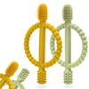 Baby Teething Toys with Easy-Hold Handle, Silicone Infant Toothbrush, Textured On Both Sides Helps Massage, Soothe Sore Gums, Teething Toys for Babies 0-6 Months, 6-12 Months view 1