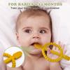Baby Teething Toys with Easy-Hold Handle, Silicone Infant Toothbrush, Textured On Both Sides Helps Massage, Soothe Sore Gums, Teething Toys for Babies 0-6 Months, 6-12 Months view 2