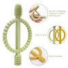 Baby Teething Toys with Easy-Hold Handle, Silicone Infant Toothbrush, Textured On Both Sides Helps Massage, Soothe Sore Gums, Teething Toys for Babies 0-6 Months, 6-12 Months view 4