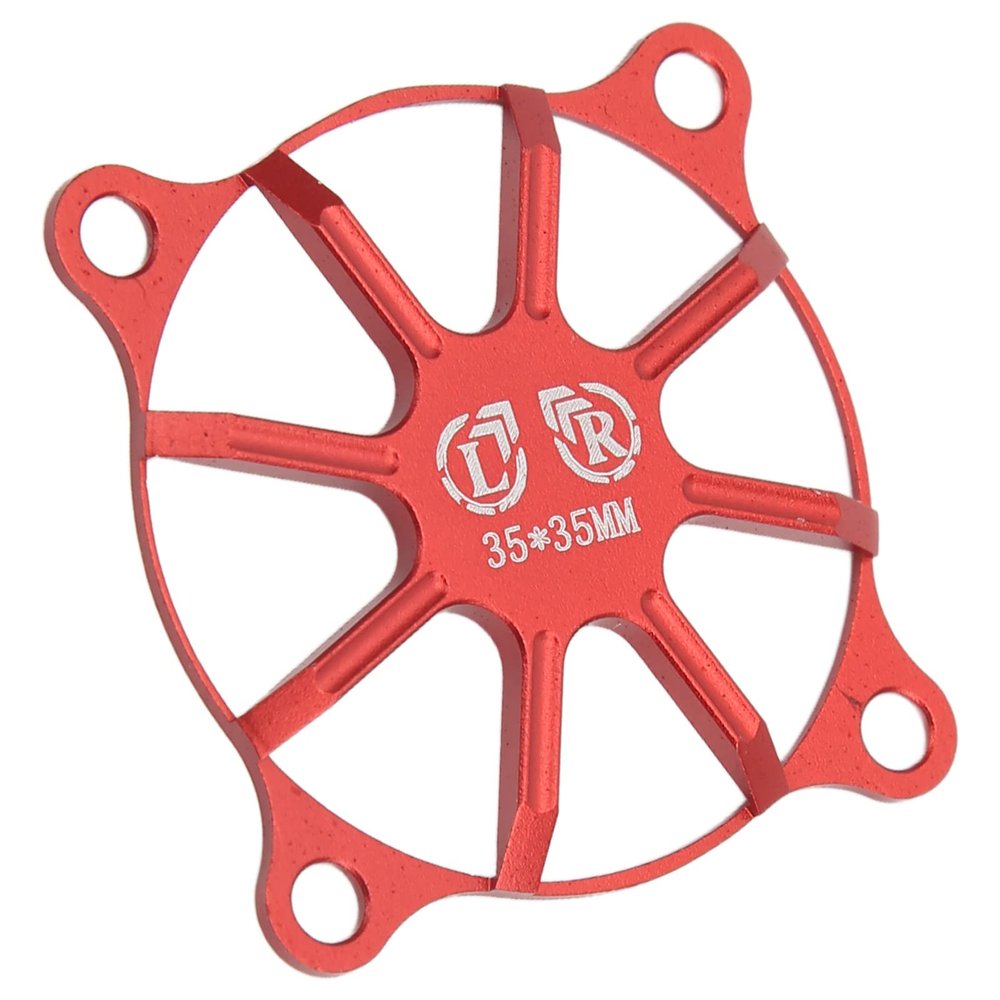 SUNGOOYUE Motor Cooling Fan Cover, 35 x 35mm Aluminium Alloy RC Cooling Fan Protective Cover for RC Motor User for RC Motor(Red)