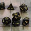 CiaraQ DND Polyhedral Dice Set with Dice Bag for Dungeons and Dragons RPG MTG Role Playing Table Games (Black+Gold Font) view 4
