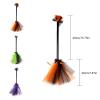 3PCS Halloween Witch Broom Plastic Witch Broomstick Kids Broom, Halloween Costume Props Masquerade Show Dress Up Dance Party Supplies Haunted House Decoration view 3