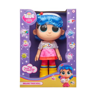 True and The Rainbow Kingdom Talking and Singing Doll with LED Lights and Sounds - True 30cm Cute Colourful Doll - Night Light Plush Cuddly Toy - Ages 3+