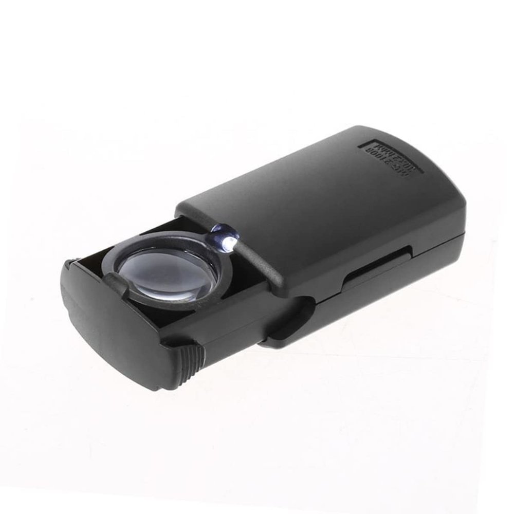 Microscope Accessories Kit 10X LED Folding Magnifier Mini Pocket Microscope Lens Microscope Slides