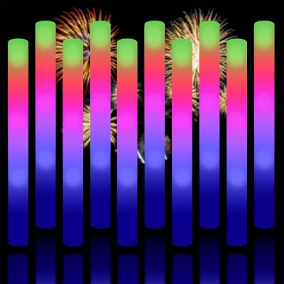 Taotuo Glow Stick Bulk 45 Pcs LED Foam Glow Sticks Party Supplies with 3 Flashing Modes,Glow Sticks Party Pack, Glow in Dark Party Supplies for Wedding, Raves, Concert,Christmas