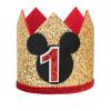 CHuangQi 1st Birthday Party Glitter Hat for Boys & Girls, Wild One Theme Party Crown view 1