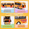 Crelloci School Bus Toy, Die Cast Model Car with Flashing Lights & Sounds, Friction Powered, Back & Side Doors Open, Large Yellow Metal Toy Vehicles, Play Bus Easter Gift for Kids Toddlers Ages 3+ view 4