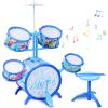 WUXINREN Child Jazz Drum Set,Drum kit Percussion for Toddlers, Children Toy DrumStimulate Kid's Creativity, Great Gift for Boy&Girl,Starter Drum Kit/,Cymbals,Pedal Jazz DrumBlue view 1