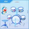 WUXINREN Child Jazz Drum Set,Drum kit Percussion for Toddlers, Children Toy DrumStimulate Kid's Creativity, Great Gift for Boy&Girl,Starter Drum Kit/,Cymbals,Pedal Jazz DrumBlue view 4