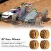 4 Pcs 1.9 Inch Beadlock Wheel 12mm Hex Metal Wheel Hub Rim Axial SCX10 90046 AXI03007 D90 D110 TF2, Traxxass 1/10 RC Car (Gold) view 3