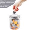 Mczxon Small Coin Bank Jars 4-Pack, 16oz Clear Plastic Coin Money Tip Coin Jars with Silver Slotted Lids, Small Transparent Plastic Coin Money Piggy Banks Jars for Adults Teens Kids Girls Boy, Silver view 3