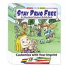 ZOCO  Stay Drug Free  Custom Coloring Books (250 Bulk Pack, With Crayons)  Community Outreach, AntiDrug Awareness Safety  Games, Puzzles, Activities for Kids view 1