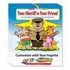 ZOCO  The Sheriff is Your Friend  Custom Educational Coloring Books (250 Bulk Pack, With Crayons)  Promotional Police Toys, Activities for Kids view 1