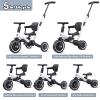 newyoo Toddler Bike, 4 in 1 Tricycles for 1,2,3 Year Olds, Balance Bike, Birthday Gift and Toy for Boys and Girls, Kids Tricycle with Parent Steering Push Handle, Removable Pedals, White, TR007 view 2