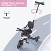 newyoo Toddler Tricycle,Toddler Bike,Birthday Gifts and Toys for 1-3 Year Old Boys and Girls, Trike with Push Handle, Backrest and Safety Belt, Balance Bike, TR007, Pink view 4