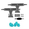 32mm Prodigy Gen2 Pro Fingerboard Trucks - Pro Style Base and Hanger with Custom Pivot Tuning and Pro Duro Bubble Bushings - Raw Steel Colorway view 2