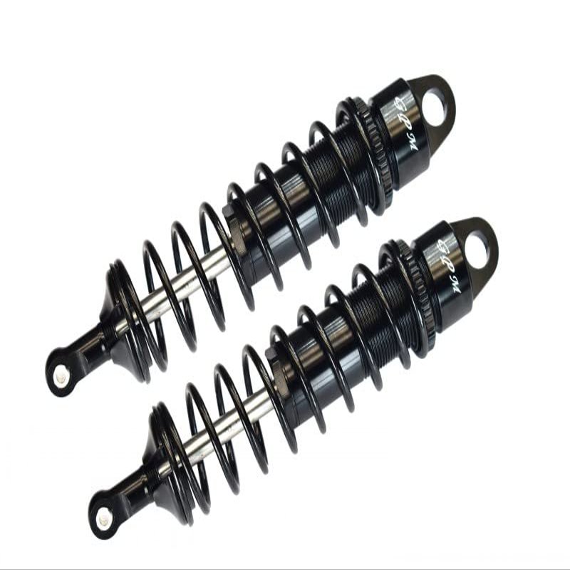 GPM 2Pc Set Upgrades Aluminum 6061-T6 Front L-Shape Piggy Back Adjustable Spring Dampers 128Mm For 1/8 4Wd Sledge Monster Truck (95076-4) (black)