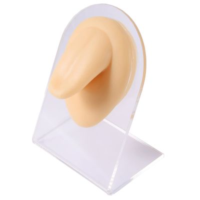 Soft Silicone Flexible Model Body Part Displays Set for Piercings Human Model Simulation Set for Jewelry Display Plastic Holder Included - Sold Individually