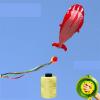 Kites New Three-Dimensional Soft Whale Skeletonless Kite Breeze and Easy to Fly Oversized Adult Kite Kid Game (Color : Red Dolphin+18 Wheel 400m) view 1