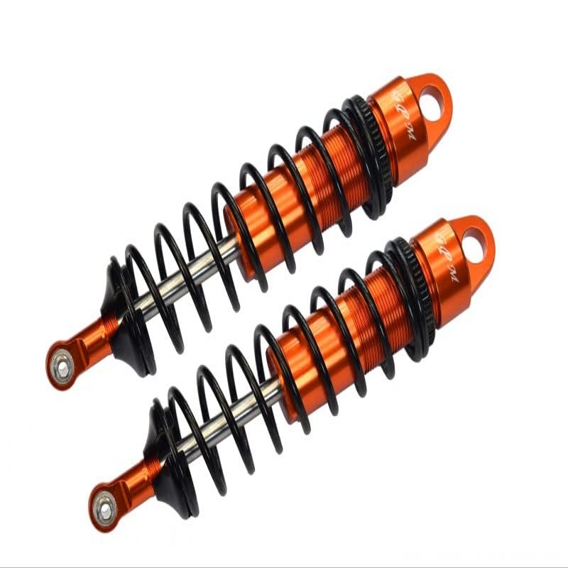 GPM 2Pc Set Upgrades Aluminum 6061-T6 Front L-Shape Piggy Back Adjustable Spring Dampers 128Mm For 1/8 4Wd Sledge Monster Truck (95076-4) (orange)