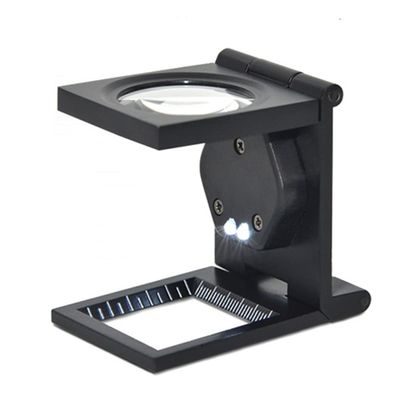 Microscope Accessories Kit 1PC 28mm 10X Microscope Folding Magnifier Stand with Scale for Magnifying Glass Tool Microscope Slides (Color : Set 2)