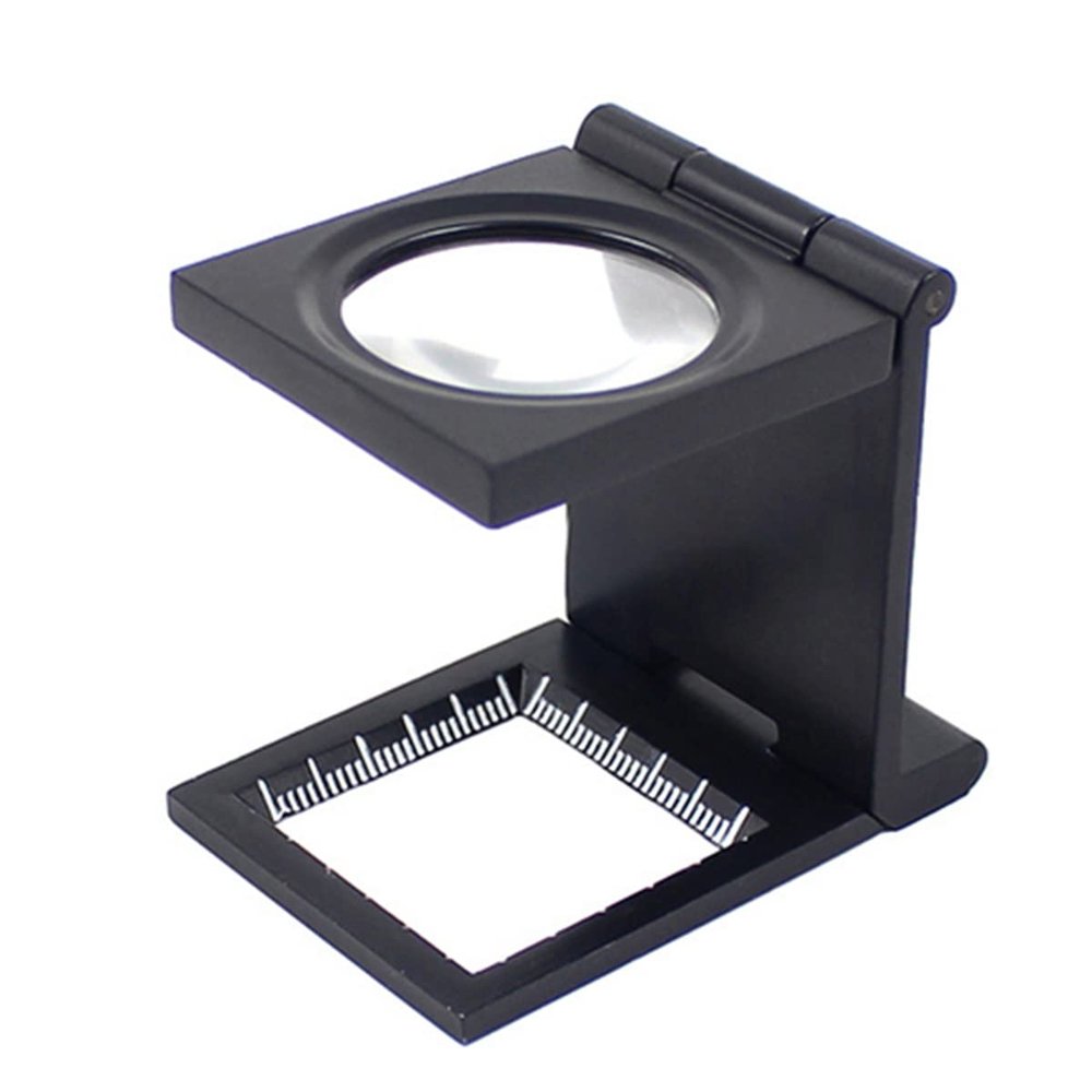 Microscope Accessories Kit 1PC 28mm 10X Microscope Folding Magnifier Stand with Scale for Magnifying Glass Tool Microscope Slides (Color : Set 1)