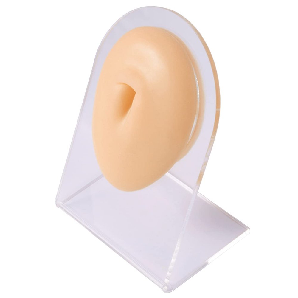Soft Silicone Flexible Belly Button Model Body Part Displays for Acupuncture Human Model Simulation for Jewelry Display Teaching Tool Navel Piercing Model