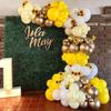 139PCS Yellow Balloons Kit with Artificial Sunflowers for Sunflower Theme Parties view 1