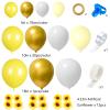 139PCS Yellow Balloons Kit with Artificial Sunflowers for Sunflower Theme Parties view 2