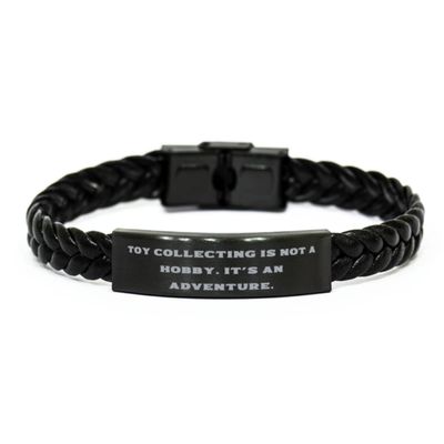 Take Thai Real Origin Fancy Toy Collecting Braided Leather Bracelet, Toy Collecting is not a Hobby. It's an Adventure., Present for Friends, New from